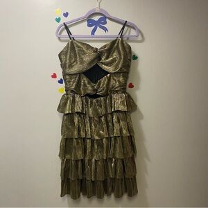 Fashion Nova Black and Gold Dress